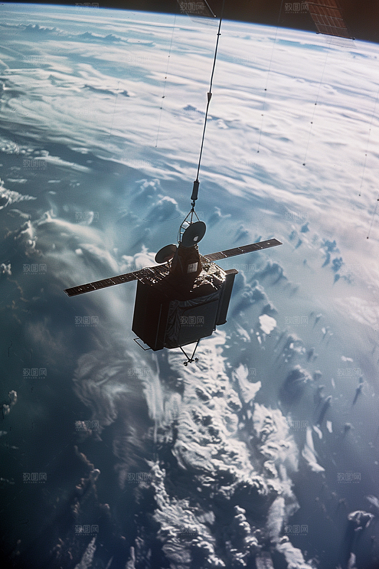 卫星空间站科技太空摄影图