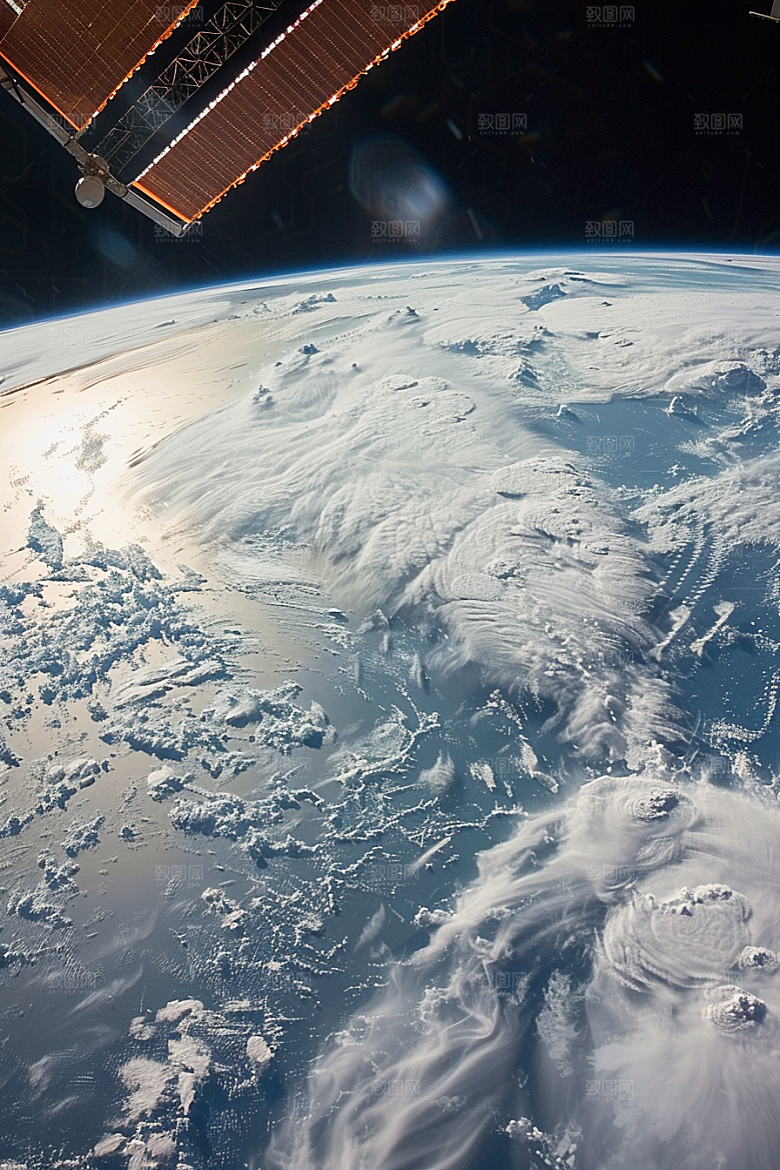 卫星空间站太空宇航摄影图