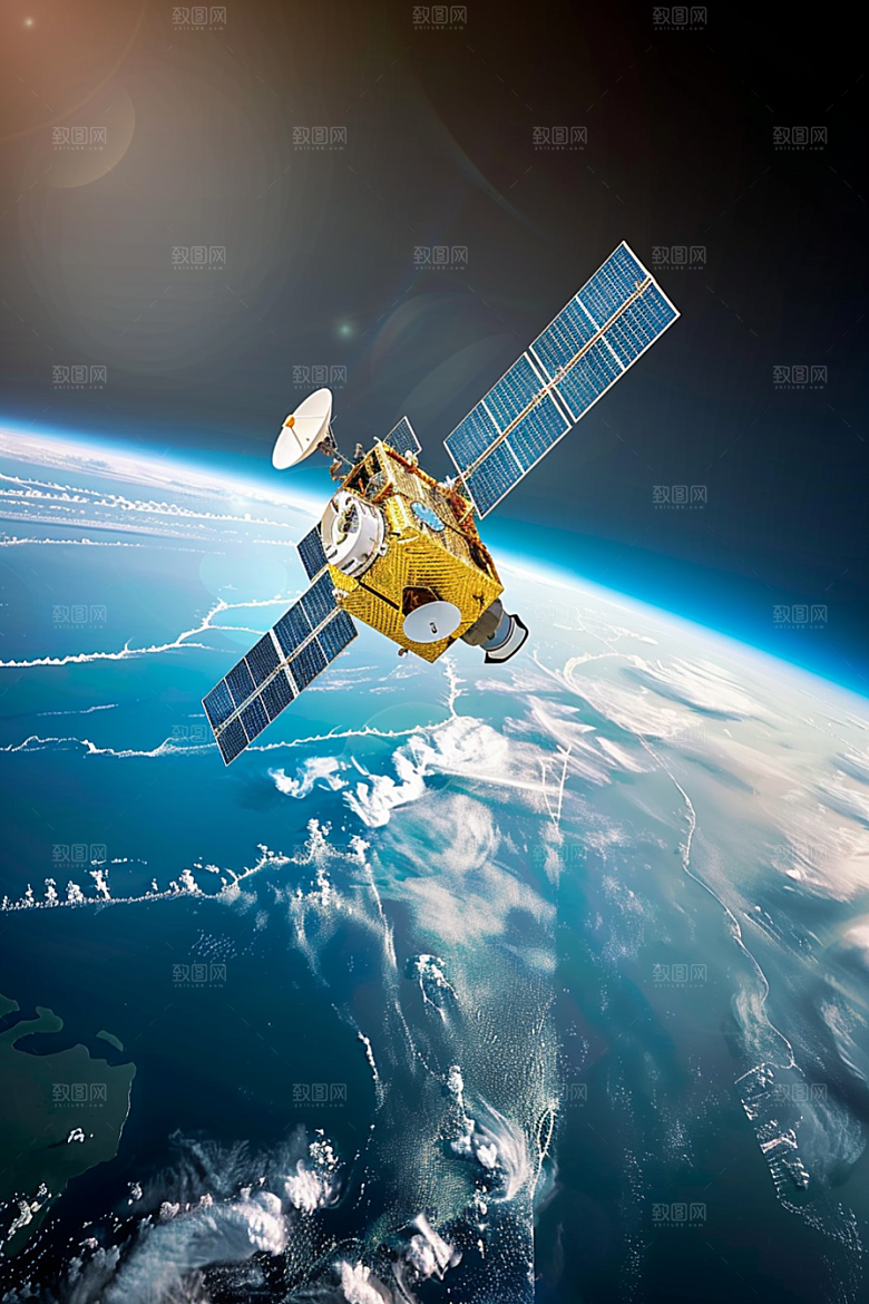 卫星空间站科技微信开屏摄影图