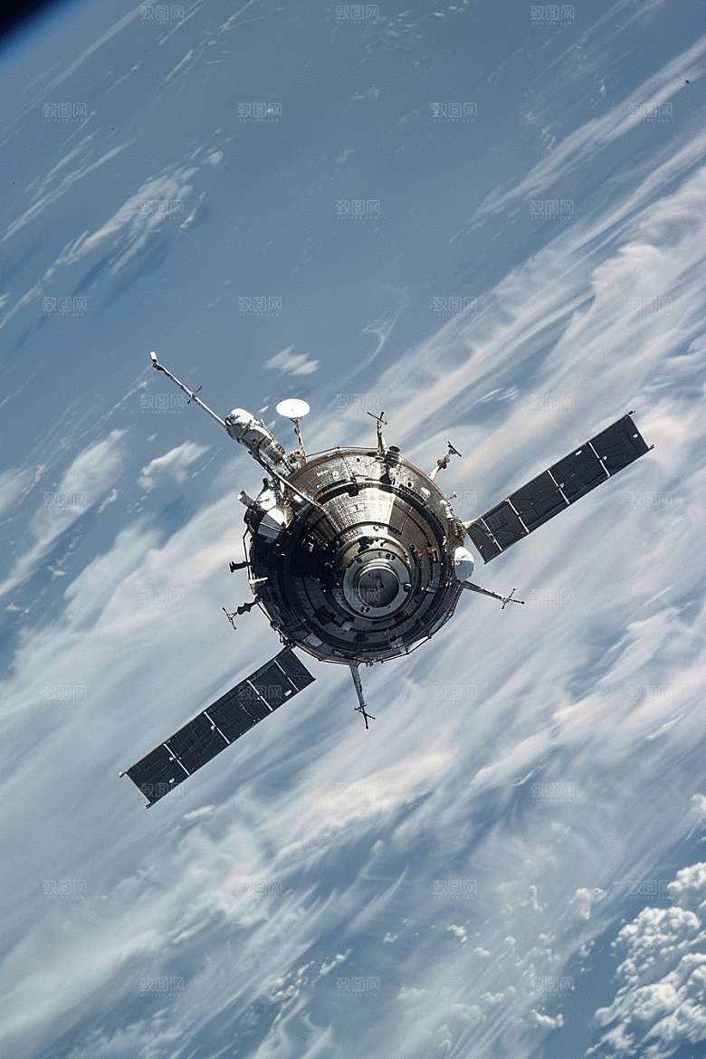 卫星空间站未来星辰大海摄影图