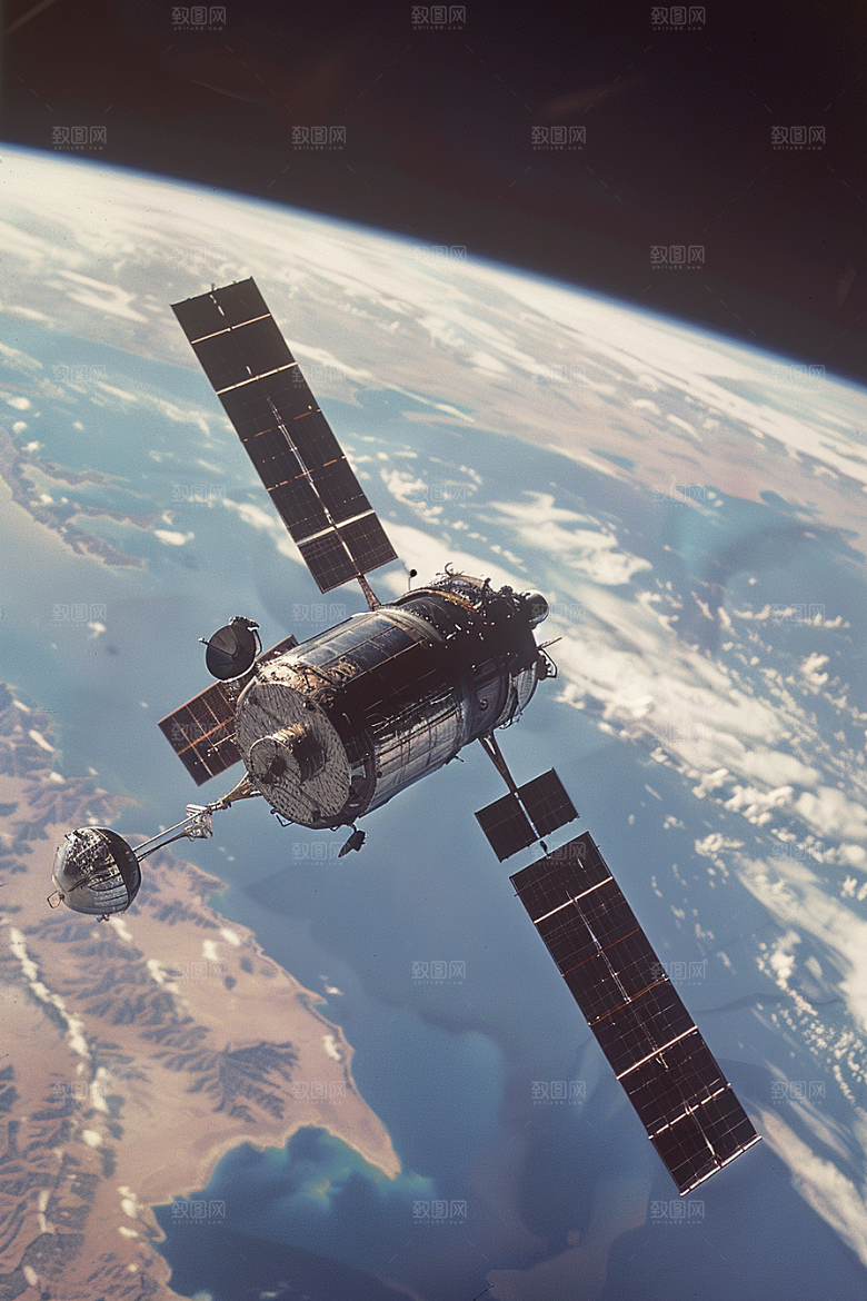 卫星空间站宇宙未来摄影图