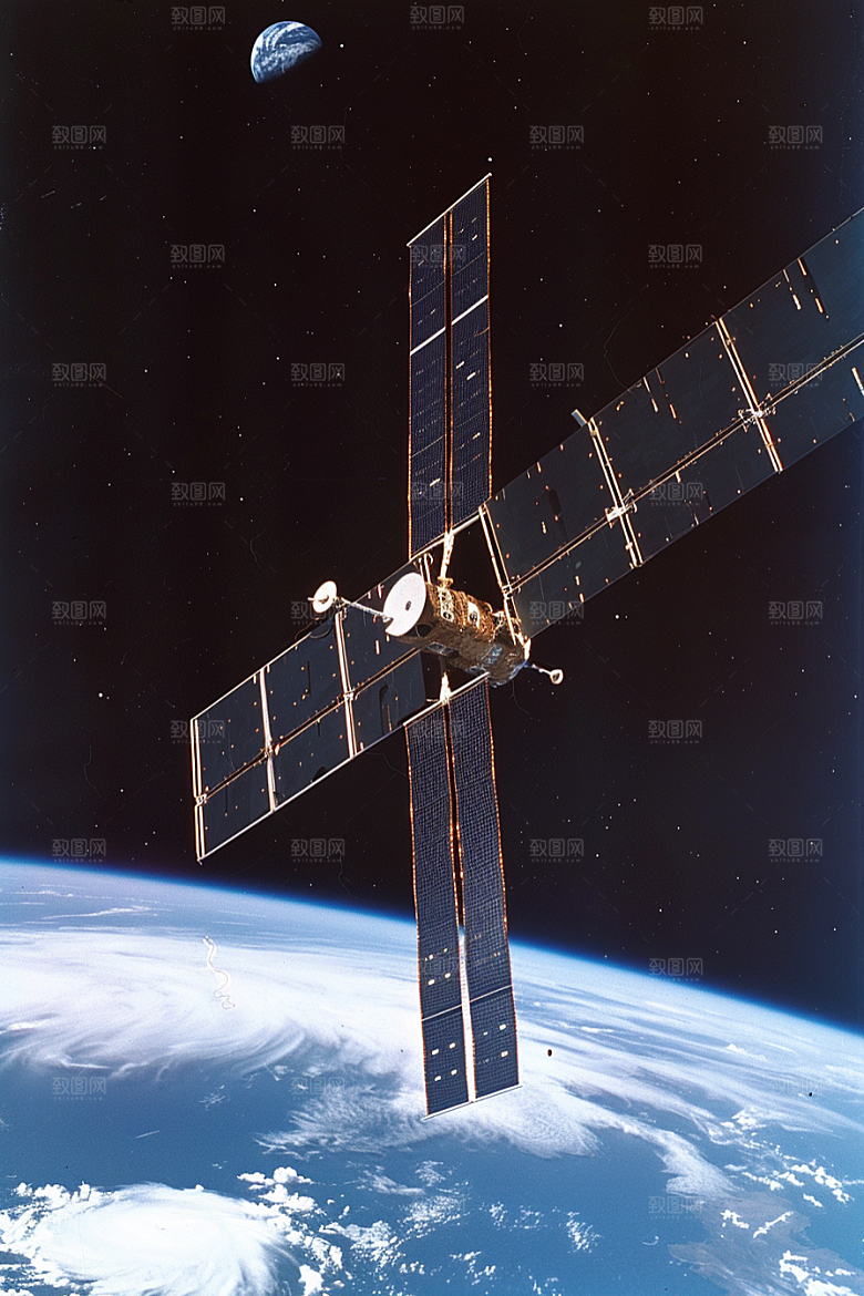 卫星空间站高清星空摄影图