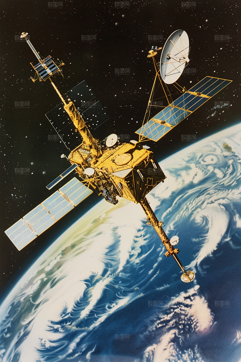 卫星空间站航天日地球摄影图
