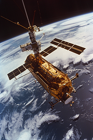 卫星空间站地球高清摄影图