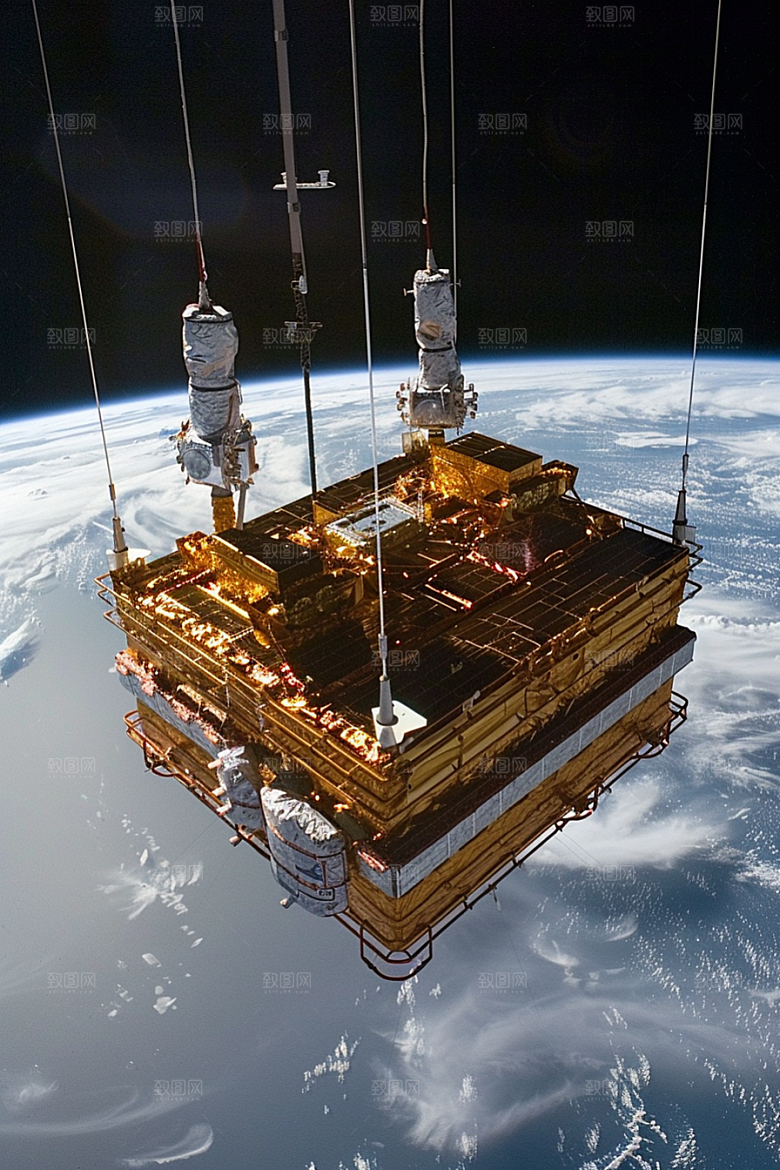 卫星空间站高清科技摄影图
