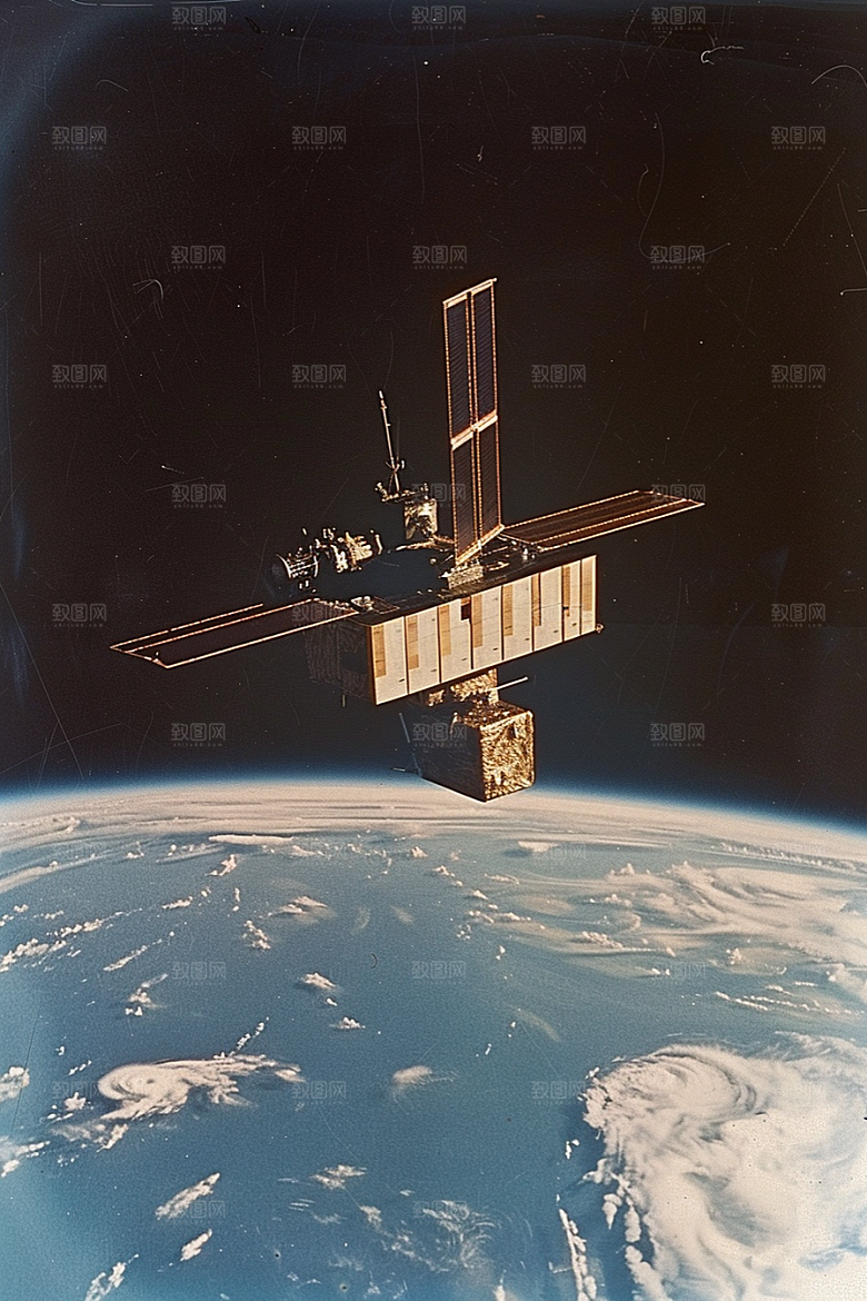 卫星空间站微信开屏航天日摄影图