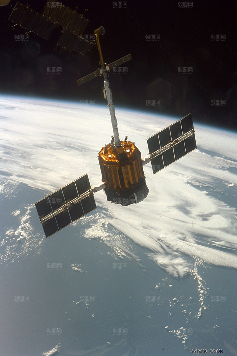 卫星空间站星空宇航摄影图