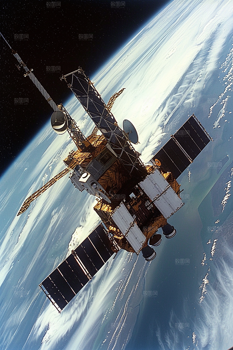 卫星空间站宇宙宇航摄影图