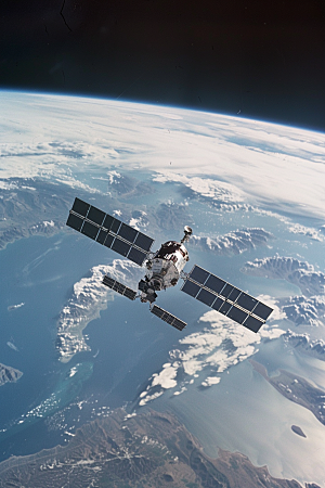 卫星空间站高清地球摄影图