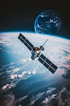 卫星空间站地球宇航摄影图