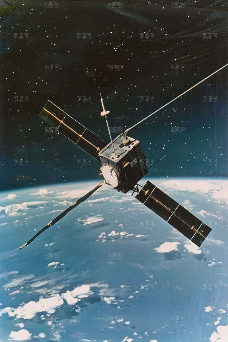 卫星空间站宇宙宇航摄影图