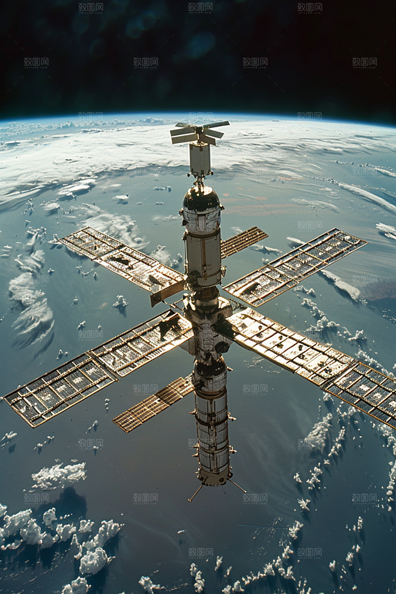 卫星空间站微信开屏太空摄影图