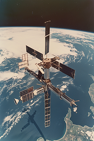 卫星空间站宇宙太空摄影图