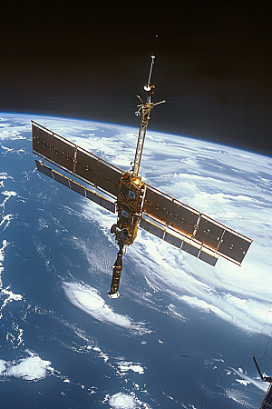 卫星空间站高清星空摄影图