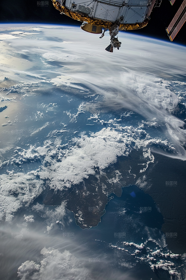 卫星空间站科技太空摄影图
