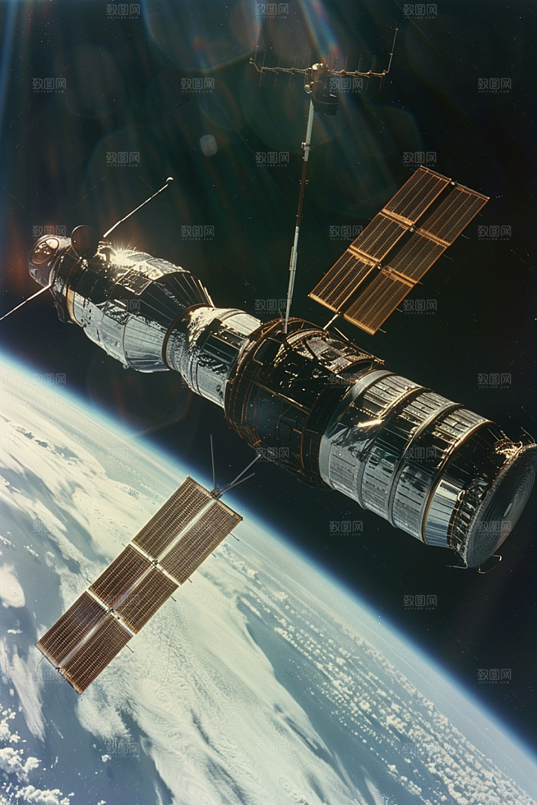 卫星空间站星球宇宙摄影图