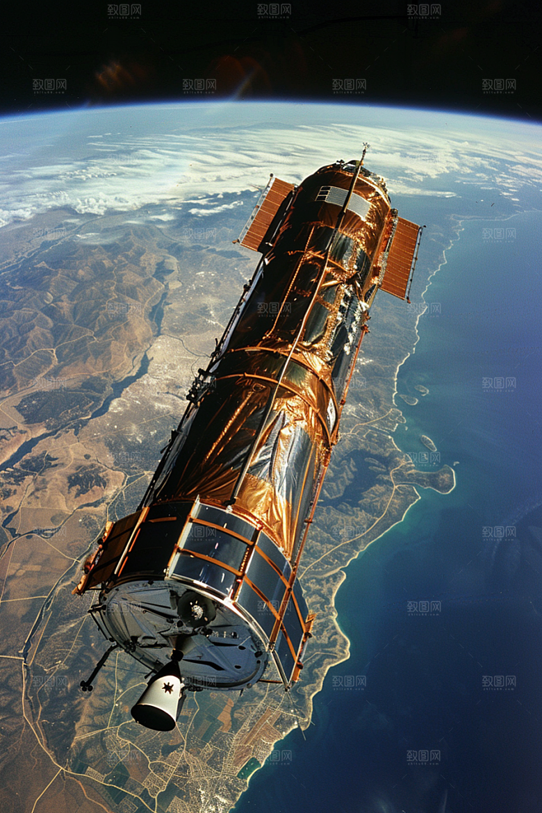 卫星空间站星辰大海高清摄影图
