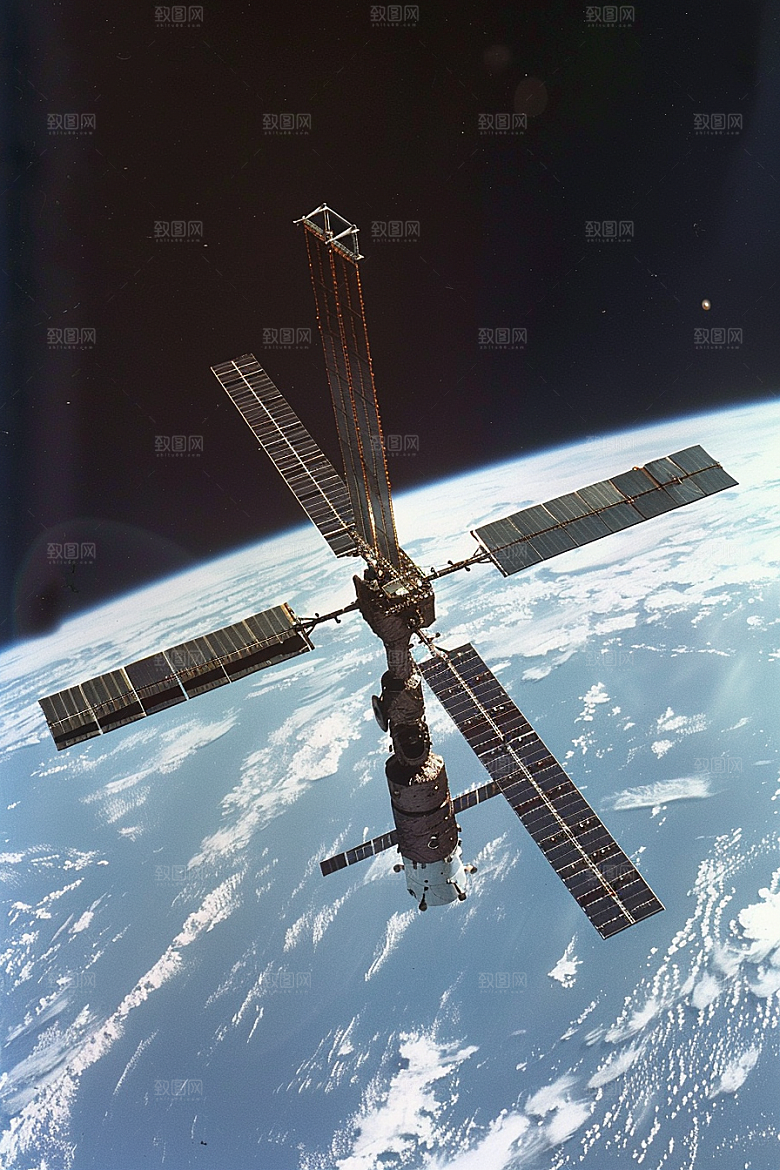 卫星空间站宇航太空摄影图