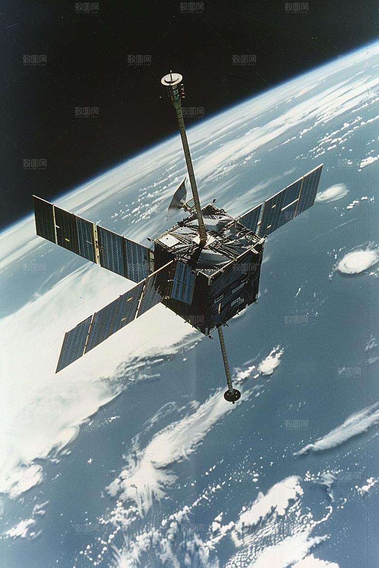 卫星空间站星空地球摄影图