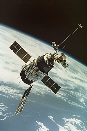 卫星空间站高清未来摄影图