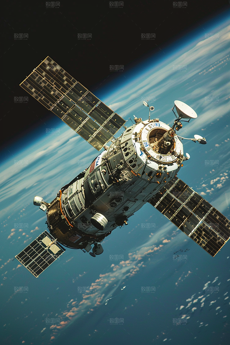 卫星空间站星球未来摄影图