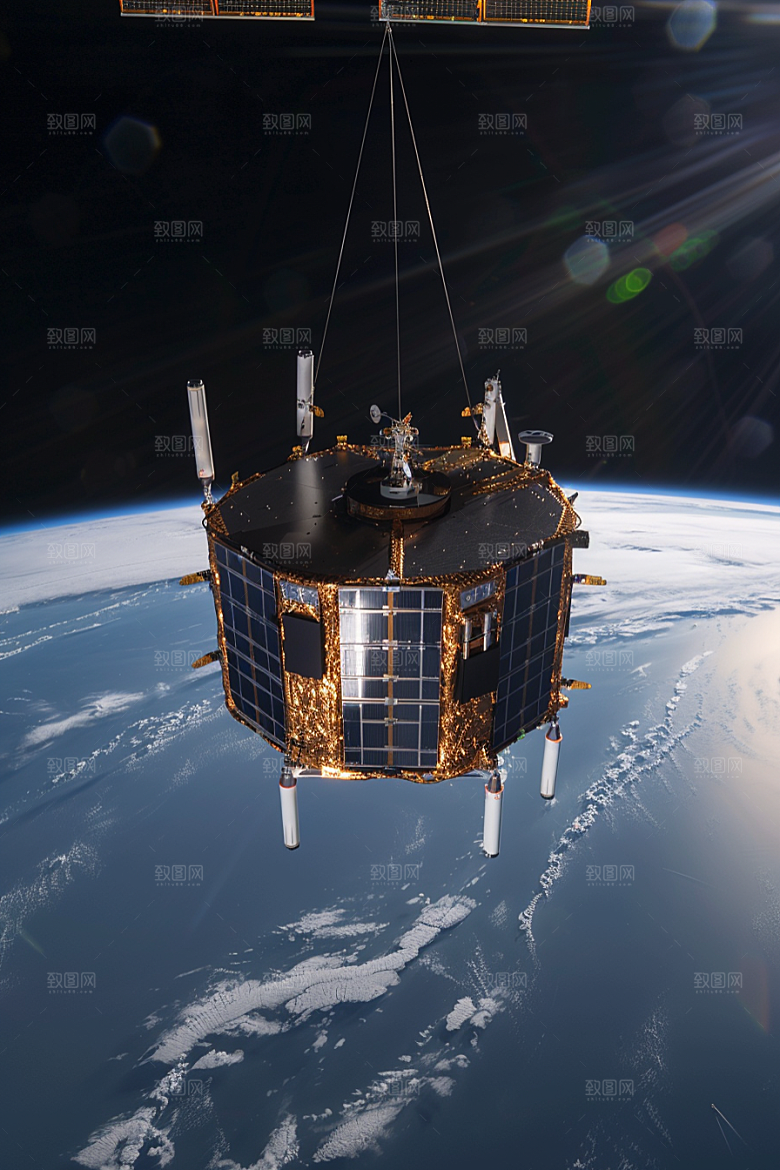 卫星空间站太空地球摄影图