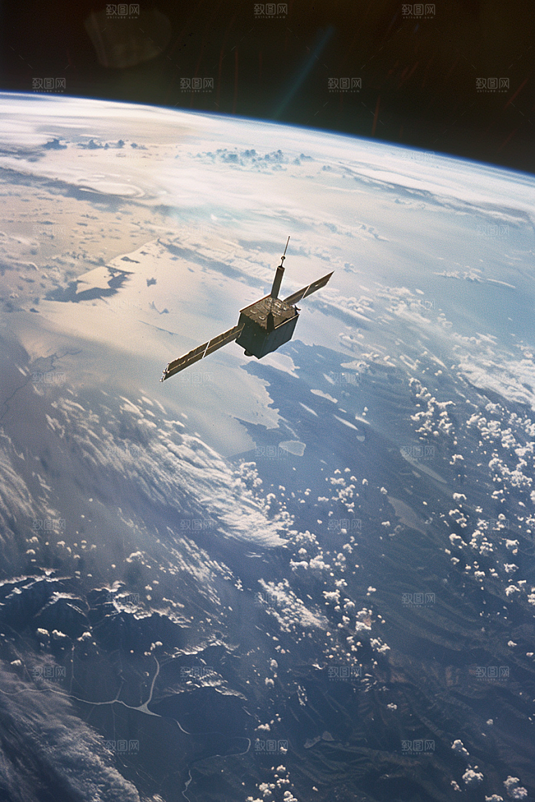 卫星空间站太空科技摄影图