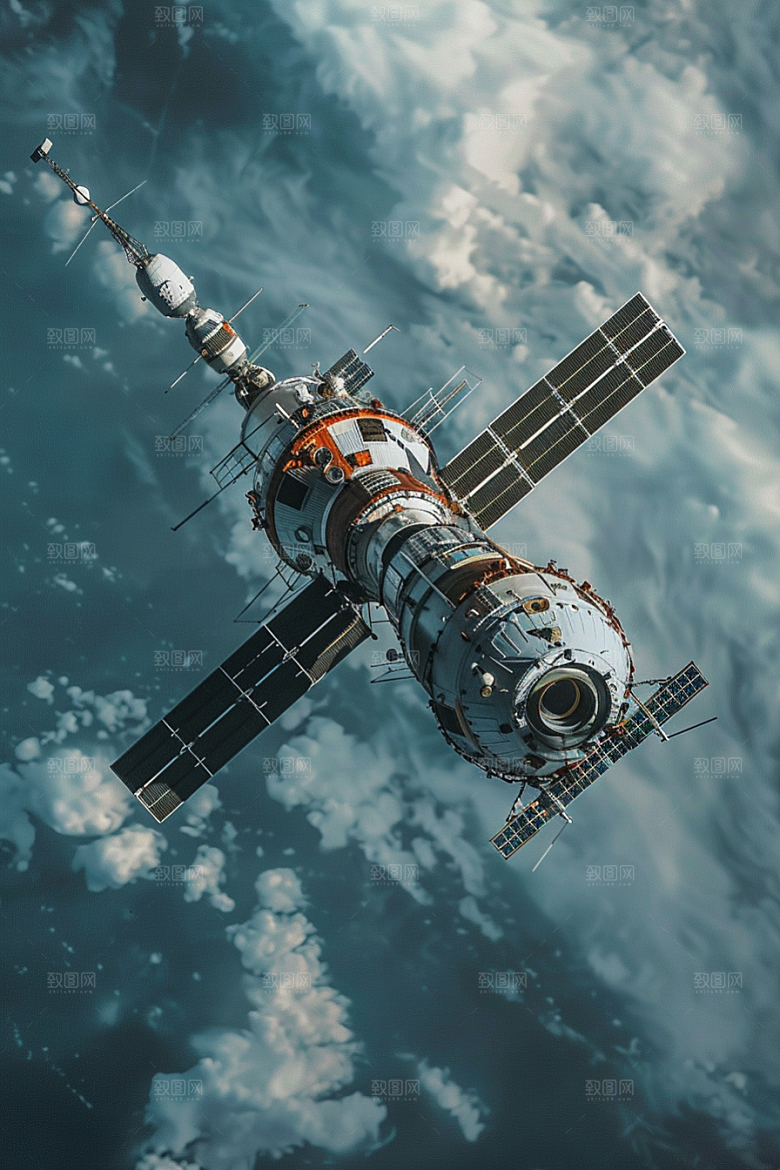 卫星空间站未来高清摄影图
