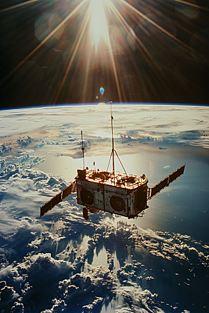 卫星空间站星球宇航摄影图