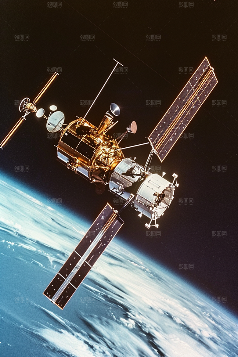 卫星空间站高清星球摄影图