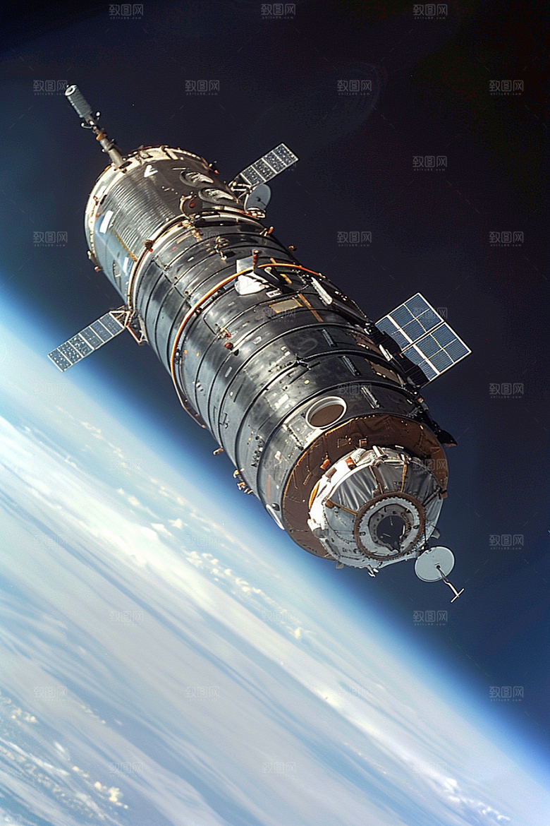 卫星空间站星辰大海微信开屏摄影图