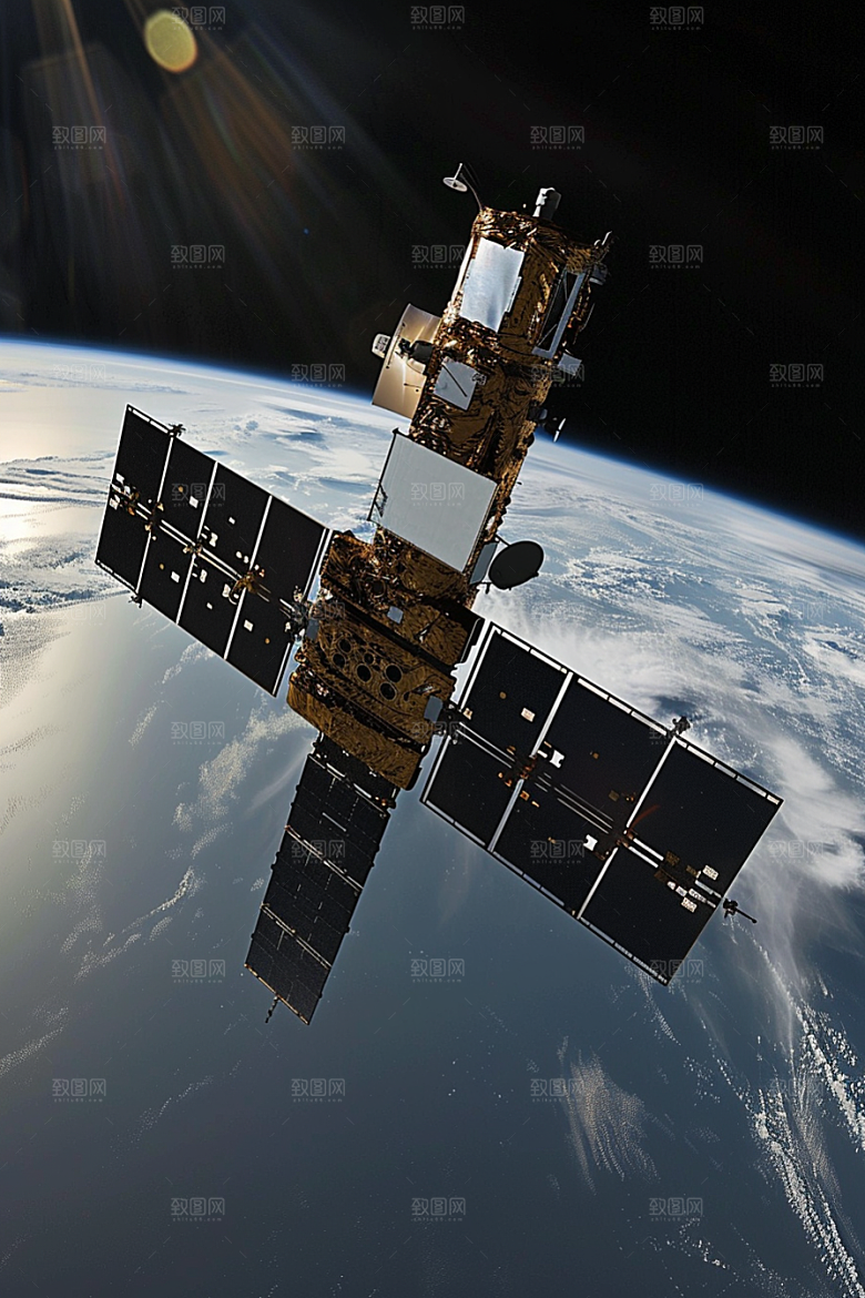 卫星空间站科技微信开屏摄影图