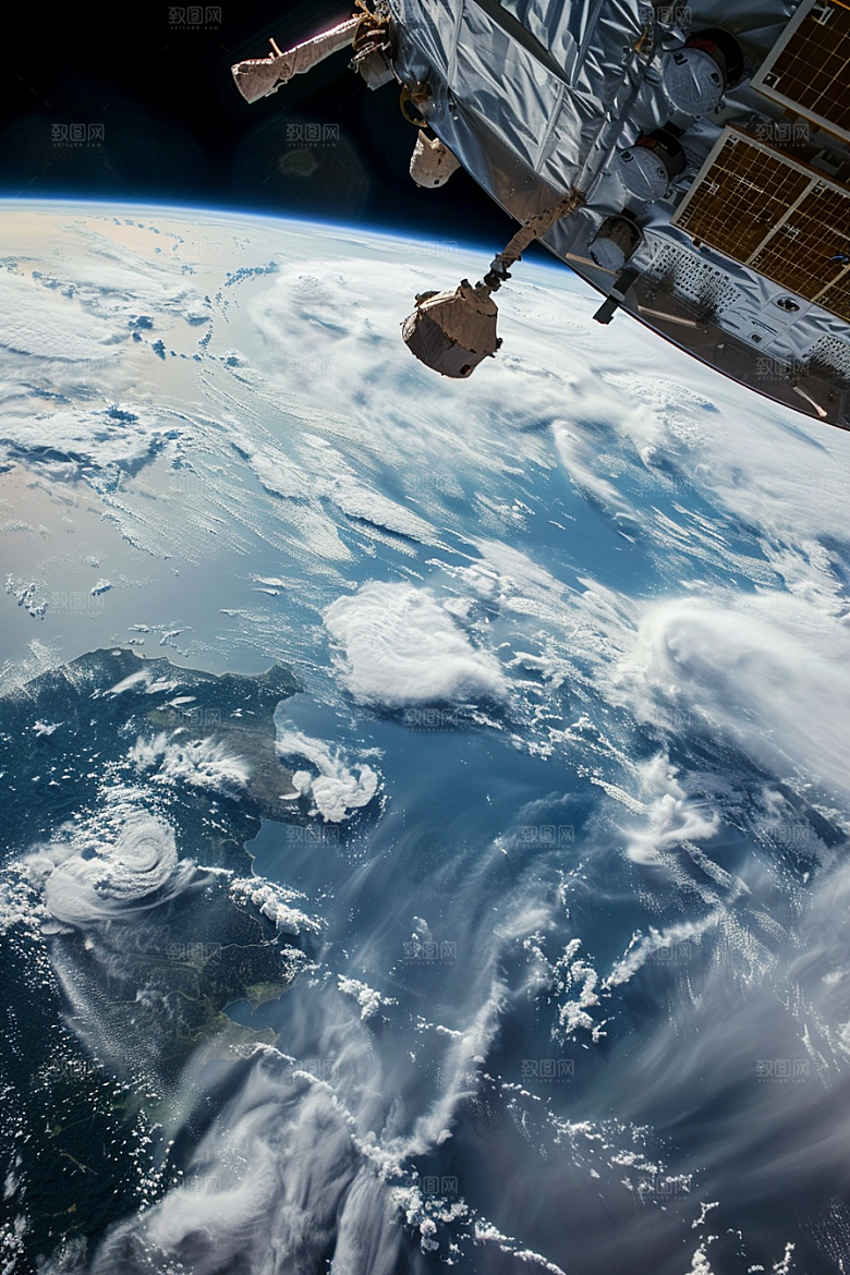 卫星空间站宇宙太空摄影图