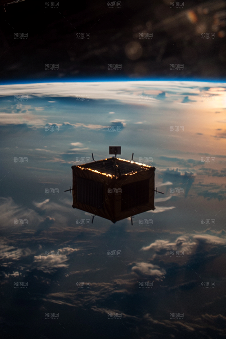 卫星空间站微信开屏航天日摄影图