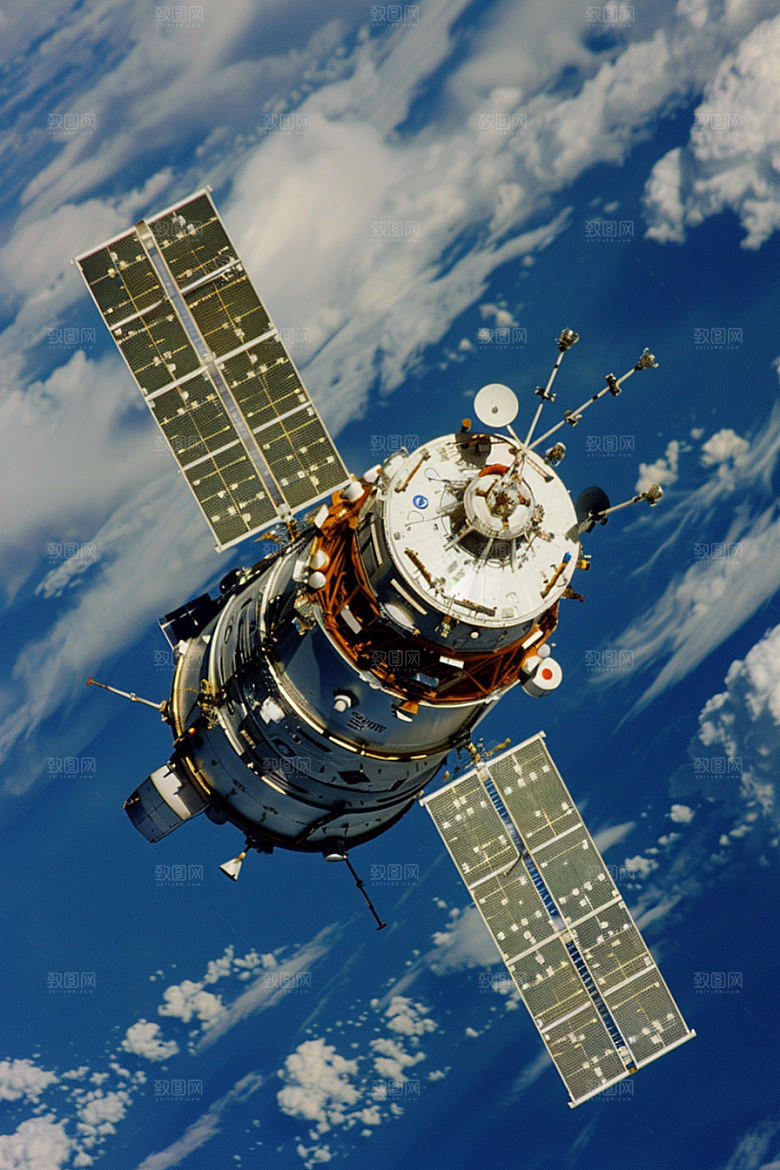卫星空间站宇宙宇航摄影图