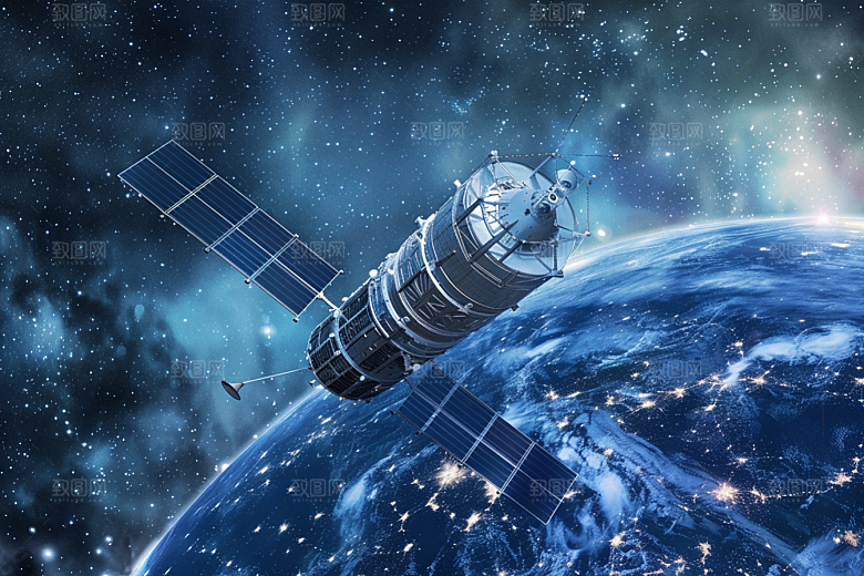 卫星空间站太空科技摄影图