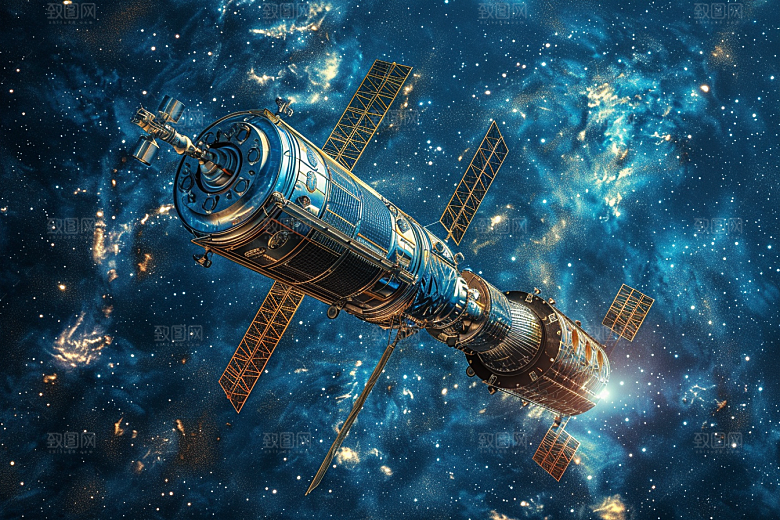 卫星空间站科技微信开屏摄影图