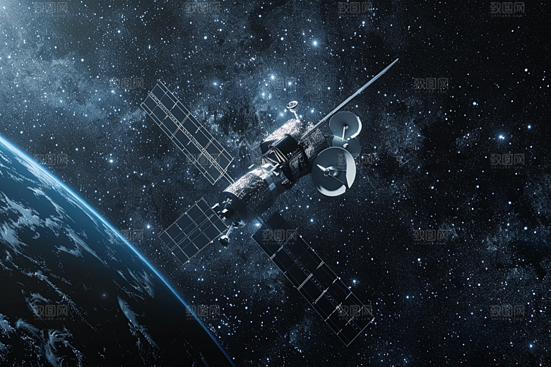 卫星空间站星辰大海科技摄影图