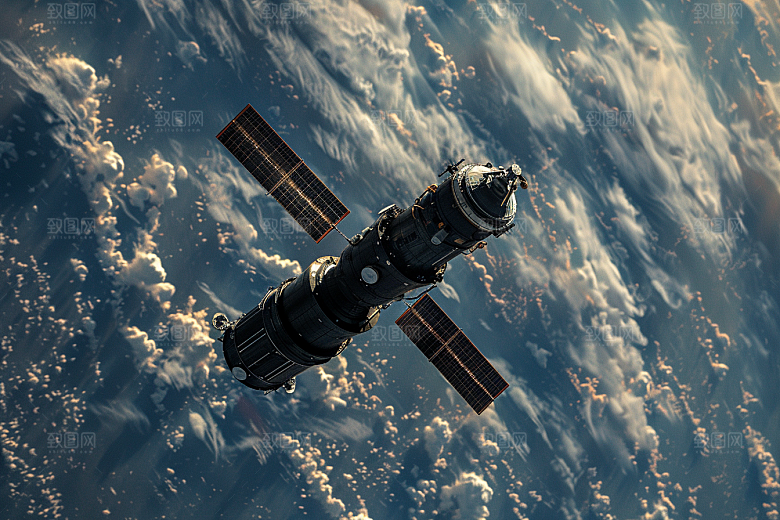 卫星空间站宇宙微信开屏摄影图