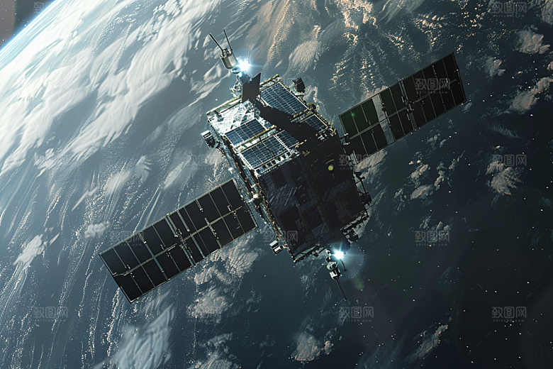 卫星空间站宇宙宇航摄影图