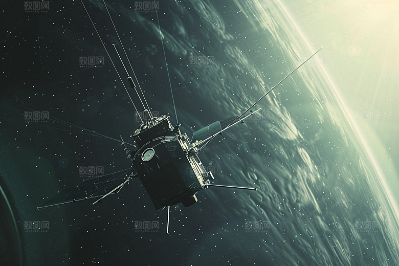 卫星空间站地球科技摄影图