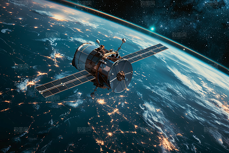 卫星空间站科技星球摄影图