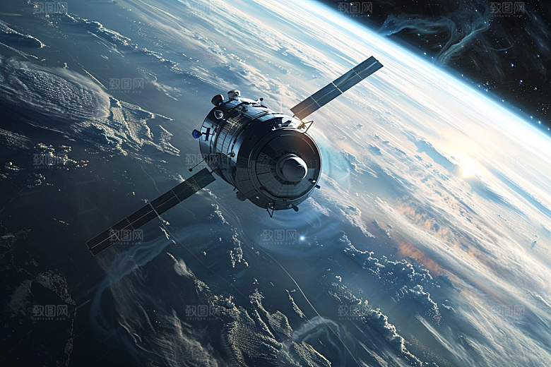 卫星空间站星空微信开屏摄影图