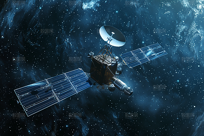 卫星空间站高清星空摄影图