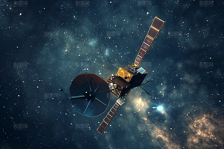 卫星空间站宇宙星空摄影图