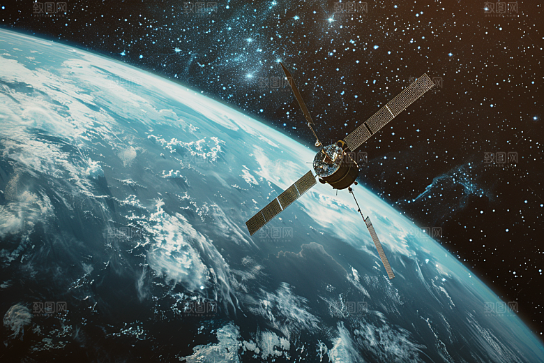 卫星空间站宇航星空摄影图