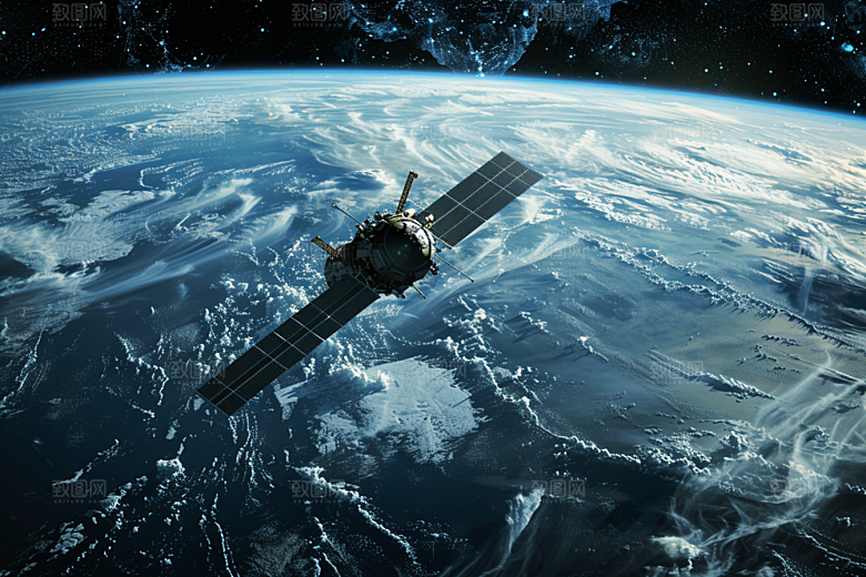 卫星空间站宇航星辰大海摄影图