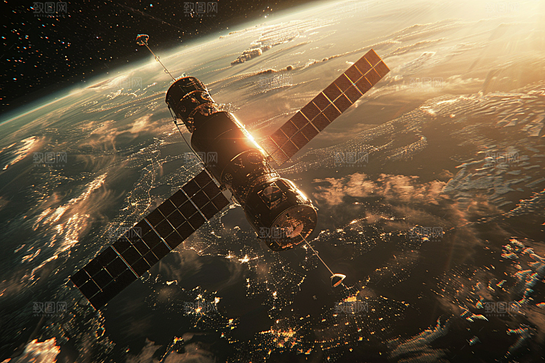 卫星空间站宇宙未来摄影图
