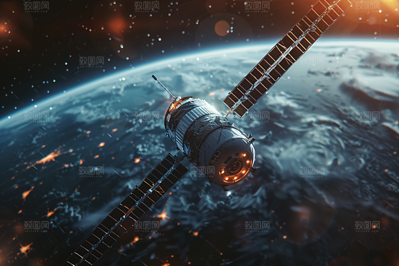 卫星空间站宇宙太空摄影图