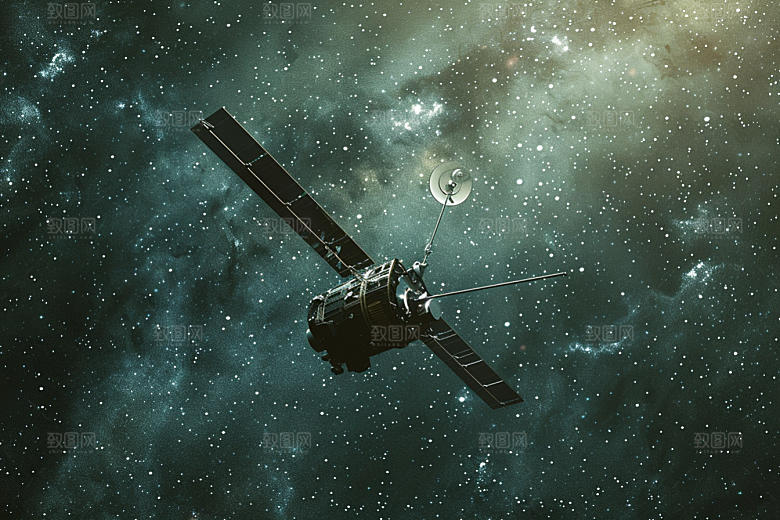 卫星空间站星空地球摄影图